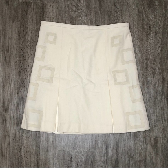 Laundry by Shelli Segal Women's Cream/White A-Line Knee Length Skirt sz 6 - Picture 1 of 2